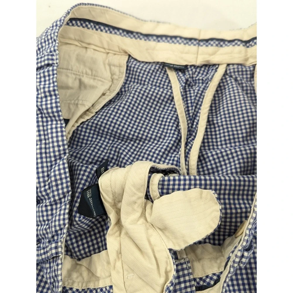 Vtg Polo Ralph Lauren Men's Blue Plaid Preppy Shorts 36 (38 Tag)‎ 11